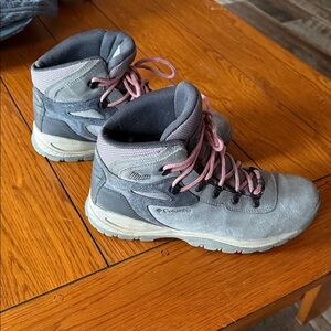 Columbia Gray and Pink Hiking Boots